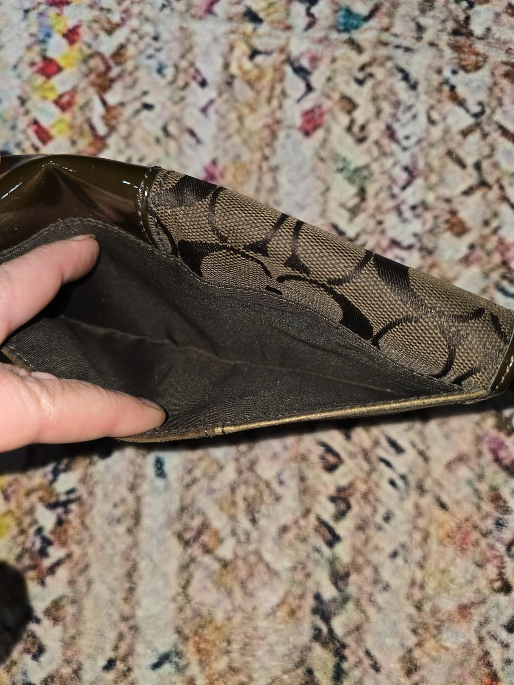 Vintage Coach Signature Patchwork Envelope Wallet